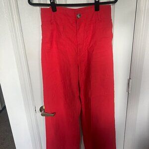 Anthropologie Tall Maeve Colette Wide Leg Crop Pants Size 27 Tall
